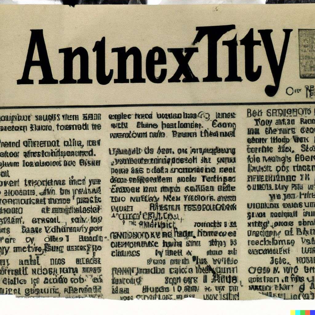 a representation of anxiety, front page of The New York Times, 2000